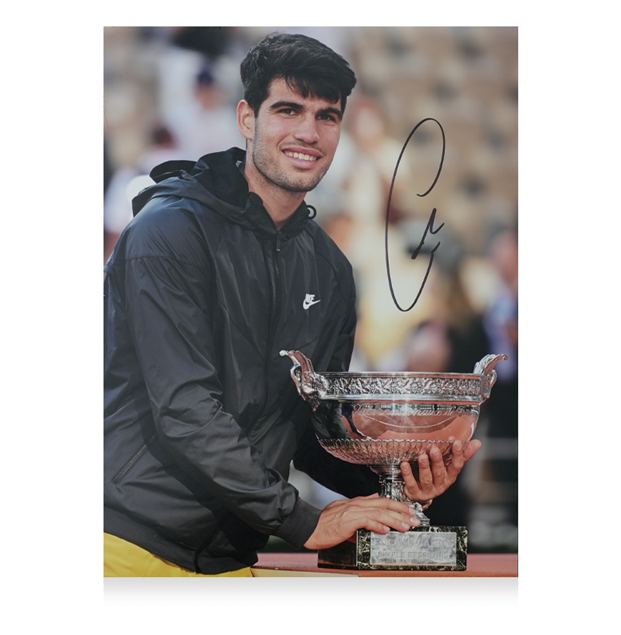 Carlos Alcaraz Signed Carlos Alcaraz Signed Signed Photo Carlos Alcaraz Signed Autographed Photo Alcaraz Action Photo Autographed Autograph Alcaraz    ICONS
