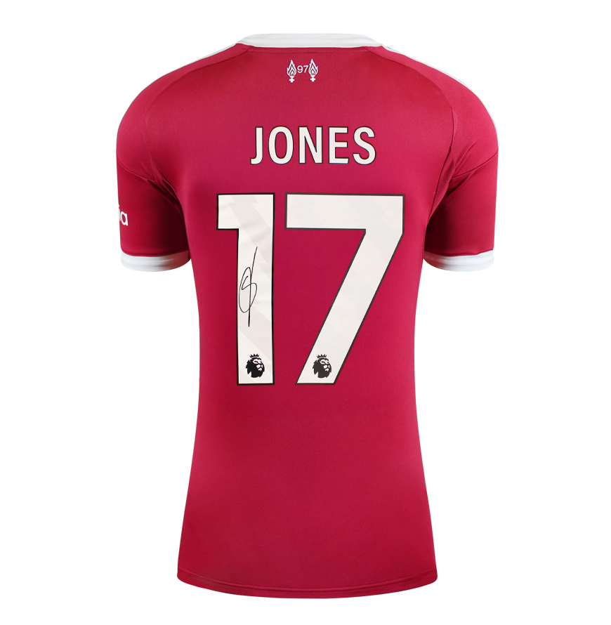 Curtis Jones Back Signed Liverpool 2024-25 Home Shirt  Jersey Liverpool Curtis Jones 25/26 Autograph Autographed  ICONS