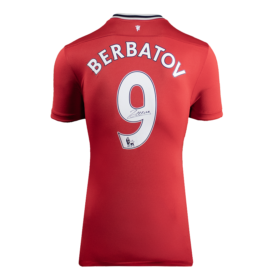 Autograph Dimitar Berbatov Back Signed Manchester United 2011-12 Home  BERBATOV Jersey Signed autograph Signed Jersey Shirt Autographed