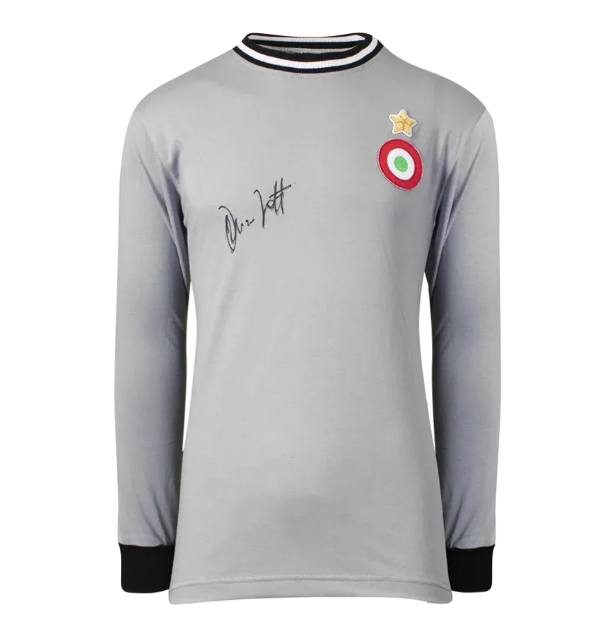 Dino Zoff Front Signed Juventus Retro Home Shirt Juventus Jersey Retro  ZOFF  Signed autograph Autographed  ICONS
