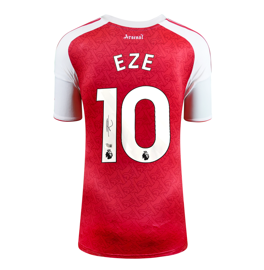 Eberechi Eze Back Signed Arsenal 2025-26 Home Shirt Autograph Signed Arsenal Jersey EZE 10   ICONS
