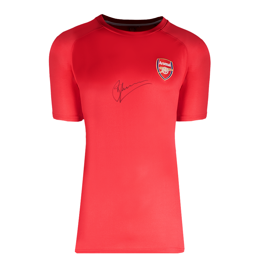 Dennis Bergkamp Dennis Bergkamp Front Signed Arsenal T-Shirt  Autograph Signed Arsenal Jersey Bergkamp DENNIS BERGKAMP   ICONS