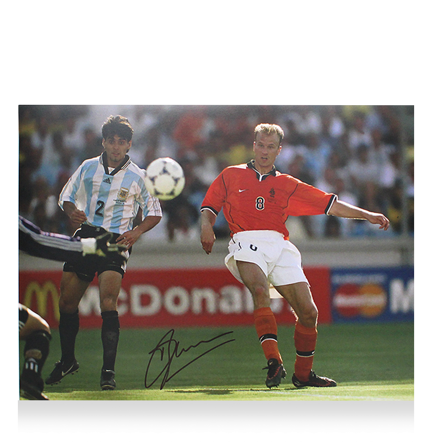 Dennis Bergkamp Signed Netherlands Photo: FIFA World Cup Goal vs Argentina Bergkamp DENNIS BERGKAMP Photo Signed autograph Autographed  ICONS