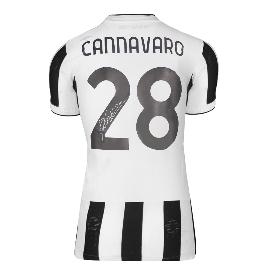 Fabio Cannavaro Back Signed Juventus 2024- 25 Home Shirt Signed Autographed Autograph Authentication: ICONS Hologram  Actual delivery time: