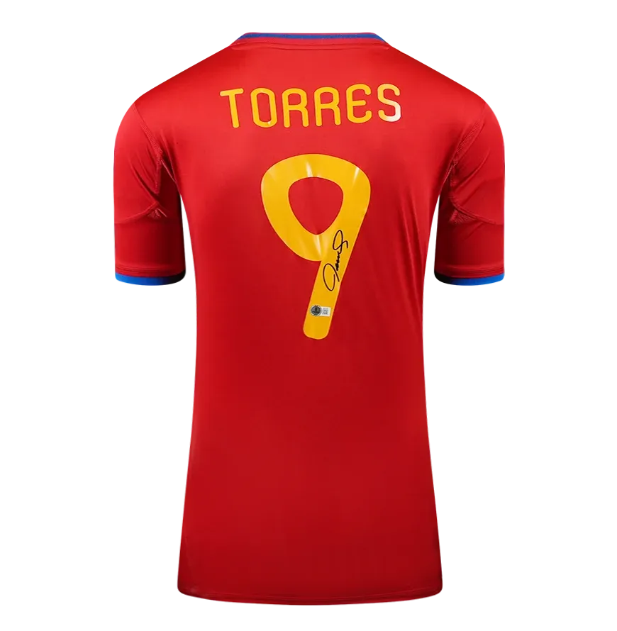 Fernando Torres Fernando Torres Back Signed Spain 2010 Home Shirt TORRES FERNANDO 2010 Spain Autograph Autographed  ICONS