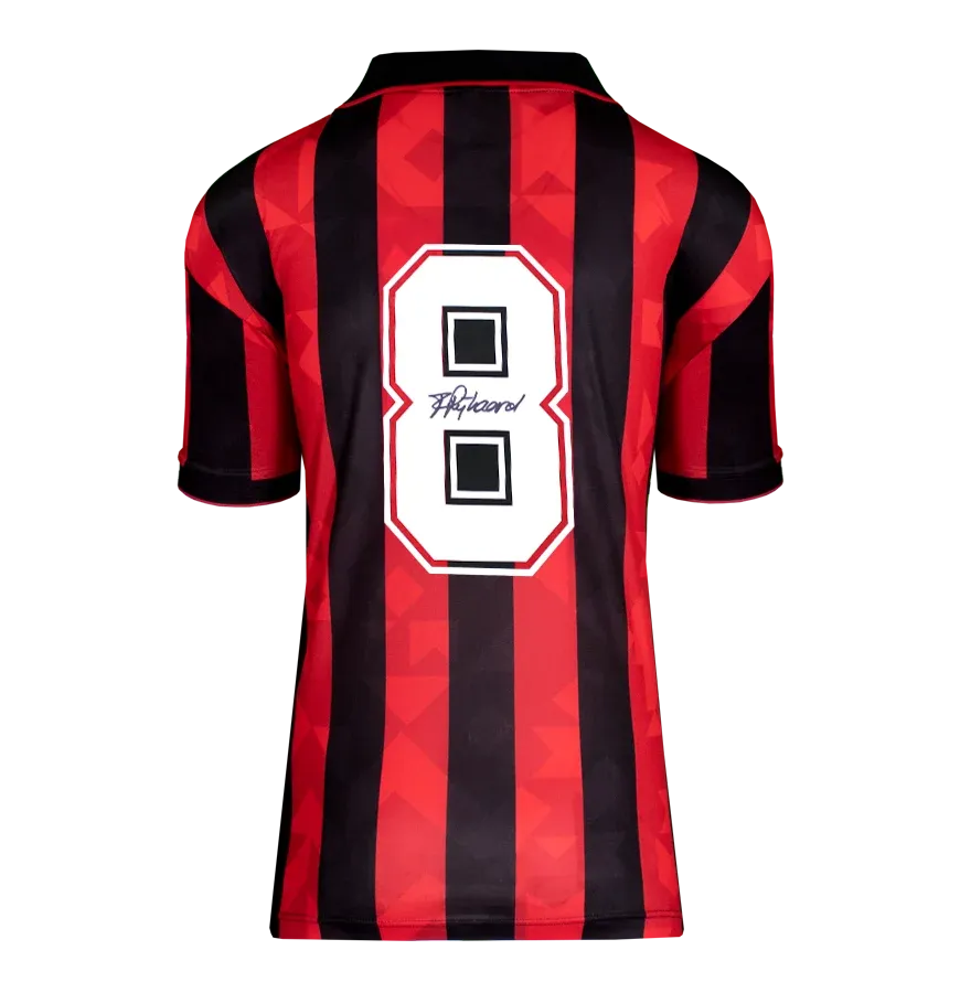 Frank Rijkaard Frank Rijkaard Back Signed AC Milan 1994 Retro Shirt Jersey Signed Autographed Autograph Frank Rijkaard  ICONS