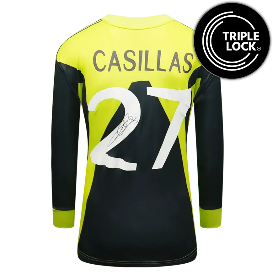 Iker Casillas Back Signed Real Madrid Icon Goalkeeper Shirt Real Madrid Signed Autographed Autograph Authentication: ICONS Hologram  Actual delivery time:
