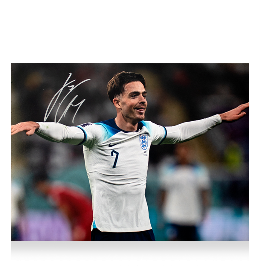 Jack Grealish Signed England Photo: FIFA World Cup Goal vs IR Iran Autograph Signed GREALISH JACK  Signed Autograph ICONS