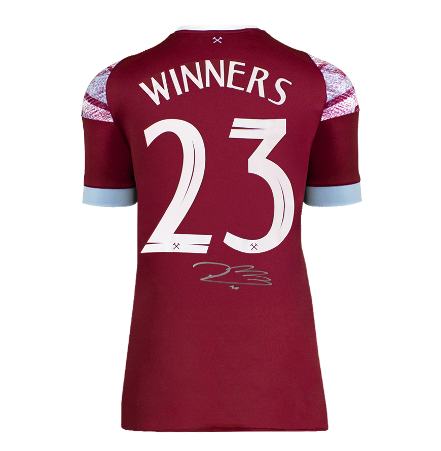 Jarrod Bowen Back Signed West Ham United 2022-23 Home Shirt - Winners 23 Edition Shirt Autograph Signed West Ham Jersey BOWEN ICONS