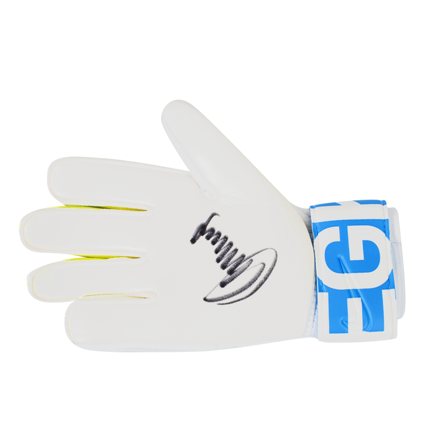 Jerzy Dudek Signed Blue &amp; White Nike Glove  Liverpool DUDEL Glove  Autograph Autographed  ICONS