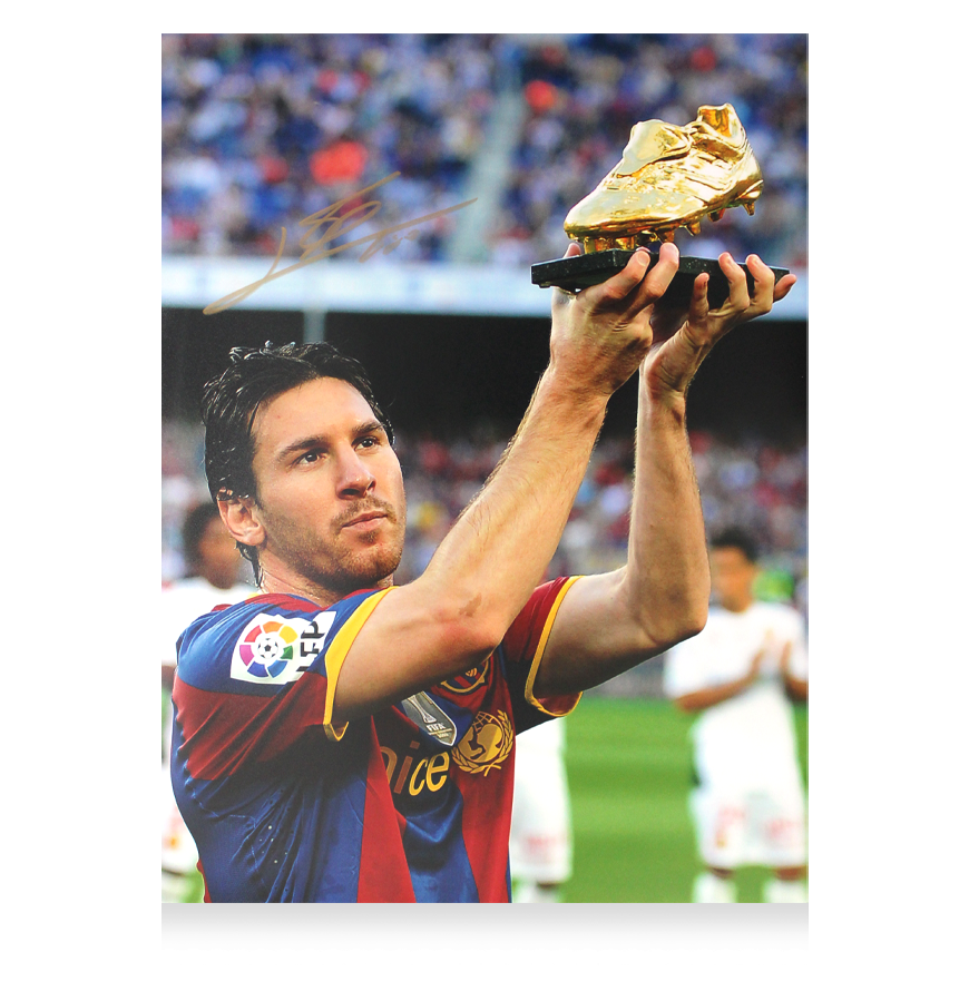 Lionel Messi Signed FC Barcelona Photo: Golden Boot Winner  LIONEL MESSI    Signed Autograph Autographed ICON