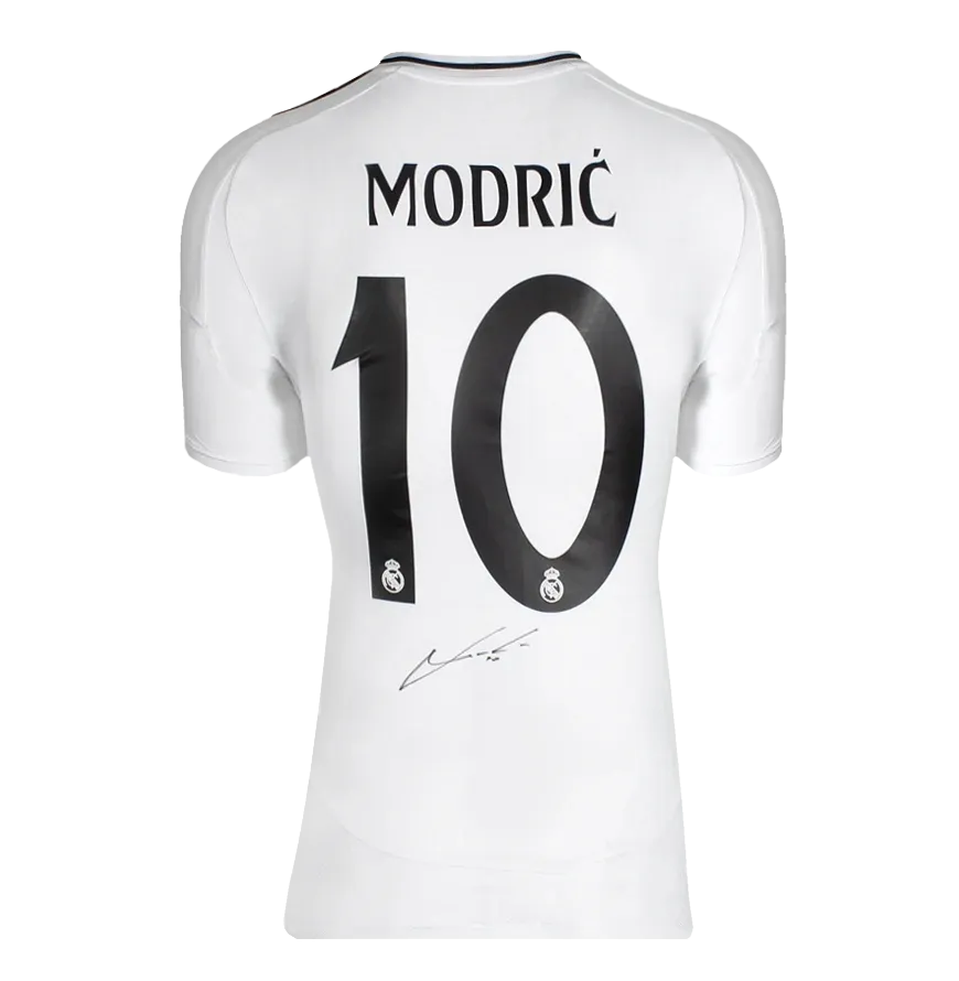 Luka Modric Back Signed Real Madrid 2024-25 Home Shirt Jersey Autographed Autograph Modric Luka Signed  Jersey Real Madrid  ICONS
