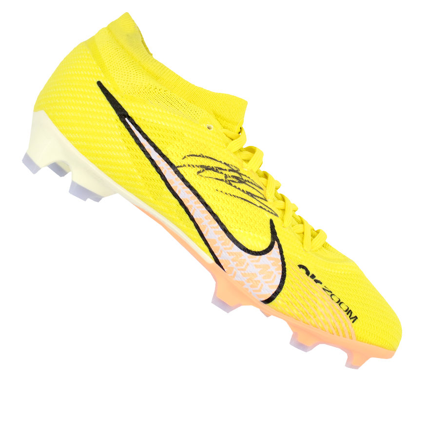 John Arne Riise Signed Liverpool John Arne Riise Signed Yellow Nike Mercurial Boot Shoe Autographed  RIISE  Autograph Autographed  ICONS