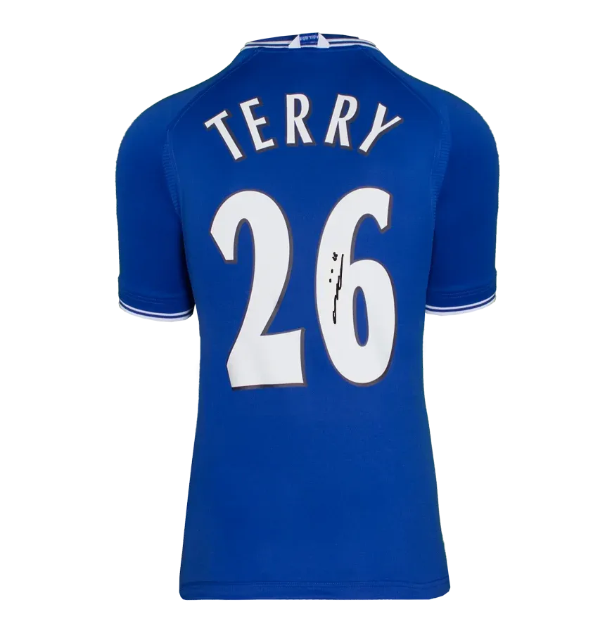 John Terry Back Signed Chelsea 2000 Home Shirt TERRY CHELSEA RETRO Autograph Autographed  ICONS
