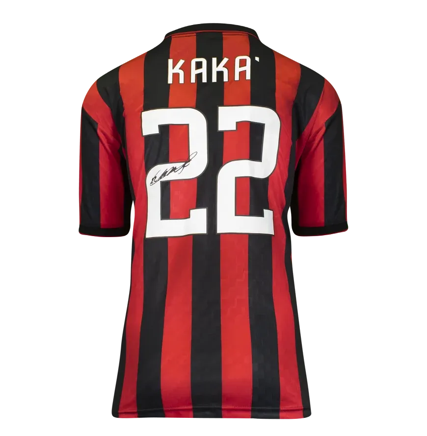 Kaka Back Signed AC Milan Retro Shirt  Home Shirt  Jersey Original  Autograph Signed Jersey Sheva  ICONS
