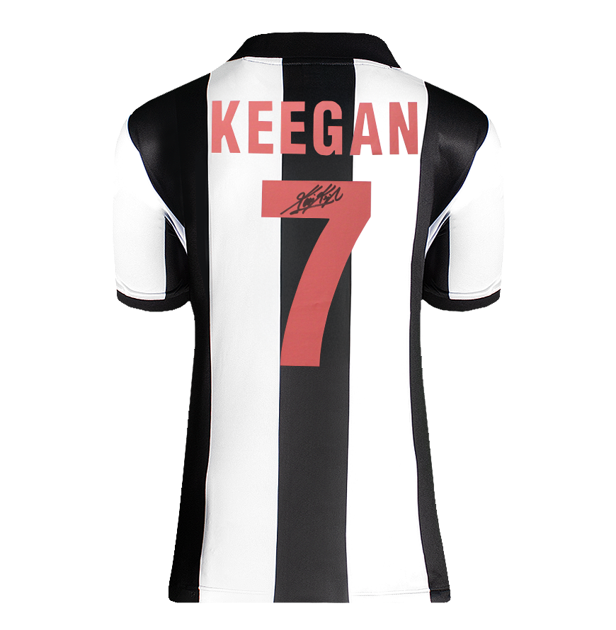 Kevin Keegan Back Signed Newcastle United 1982 Retro Home Shirt Jersey Newcastle SIGNED  Shirt ICONS