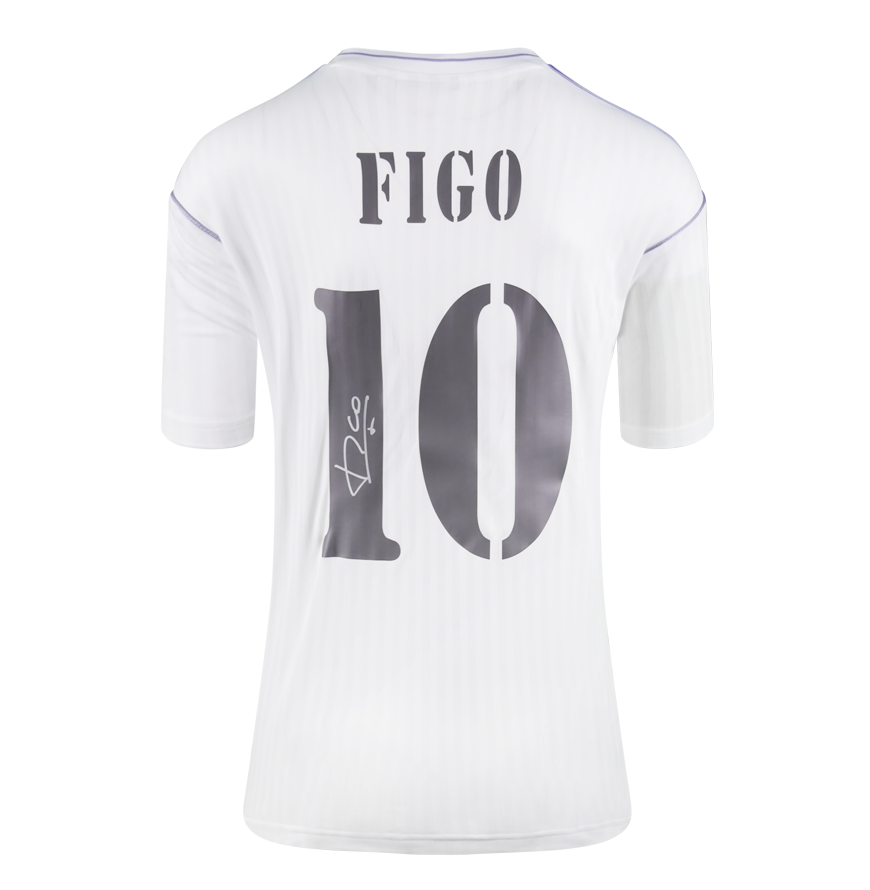 Signiertes Portugal-Heimtrikot 2025/26 von Luis Figo (Rückseite) mit Fan-Nummer und Autogramm. ICONS-Trikot.  Authentifizierung: ICONS-Hologramm  Lieferzeit: 10–20 Tage. Nach Ihrer Bestellung erhalten Sie alle Details.