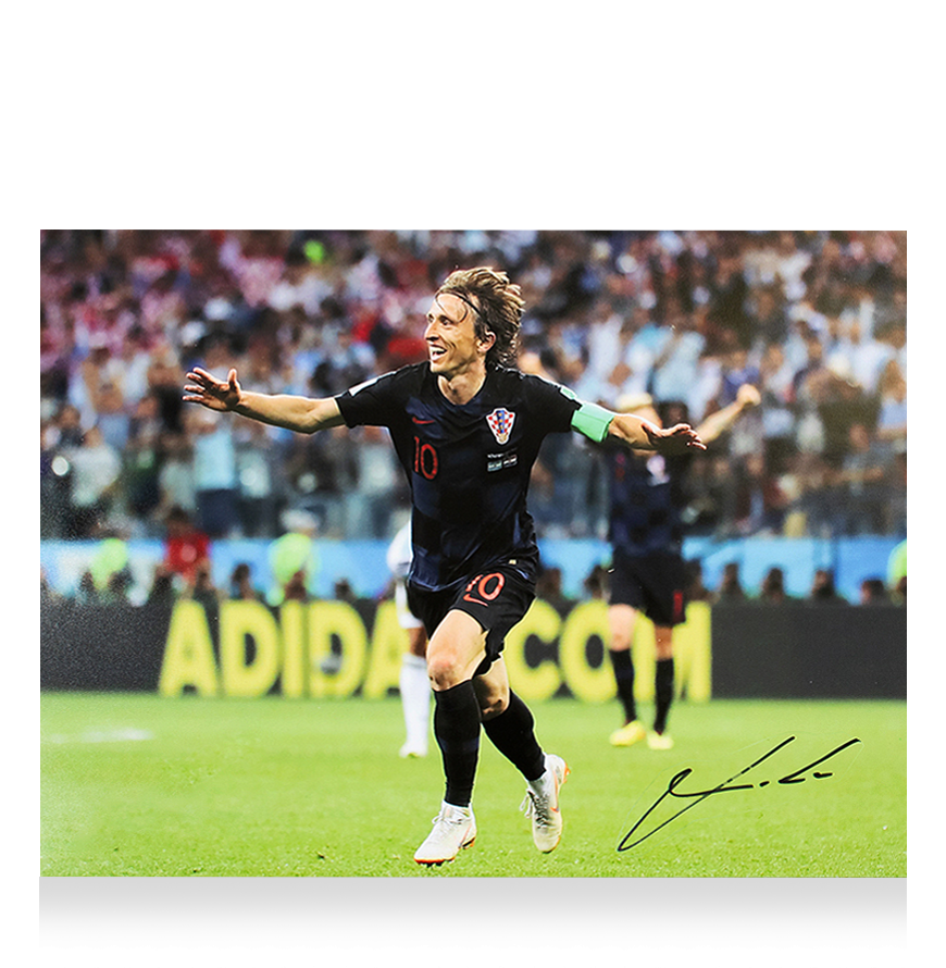 Luka Modric Signed Croatia Photo: Goal vs Argentina Autographed Autograph Modric Luka Signed Photo Croatiaa  ICONS