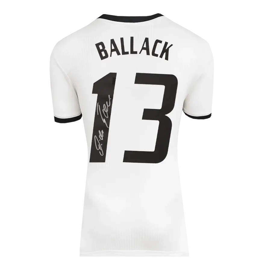 Michael Ballack Back Signed Germany Anniversary Shirt Football Signed Ballack Autograph Jersey Autographed  ICONS