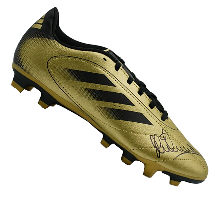 Michael Owen Signed Gold Adidas Boot Shoe MICHAEL OWEN  Autograph Autographed  ICONS