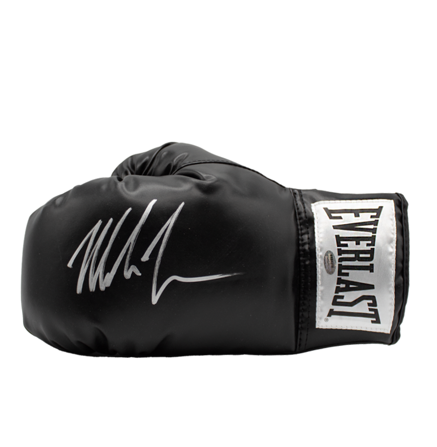 Mike Tyson Signed Boxing Glove: Everlast, Black Signed Autograph Autographed Glove ICONS