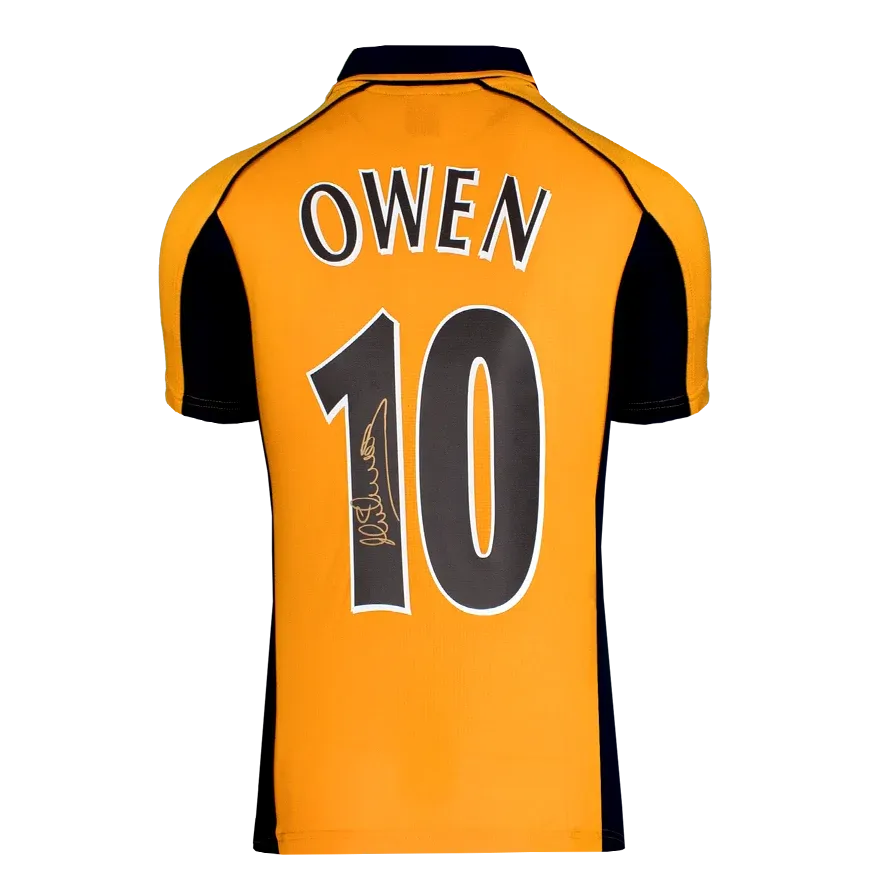 Michael Owen Back Signed Liverpool 2000-01 Away Shirt (Signed in Gold) Home Shirt Jersey Liverpool MICHAEL OWEN  Autograph Autographed  ICONS