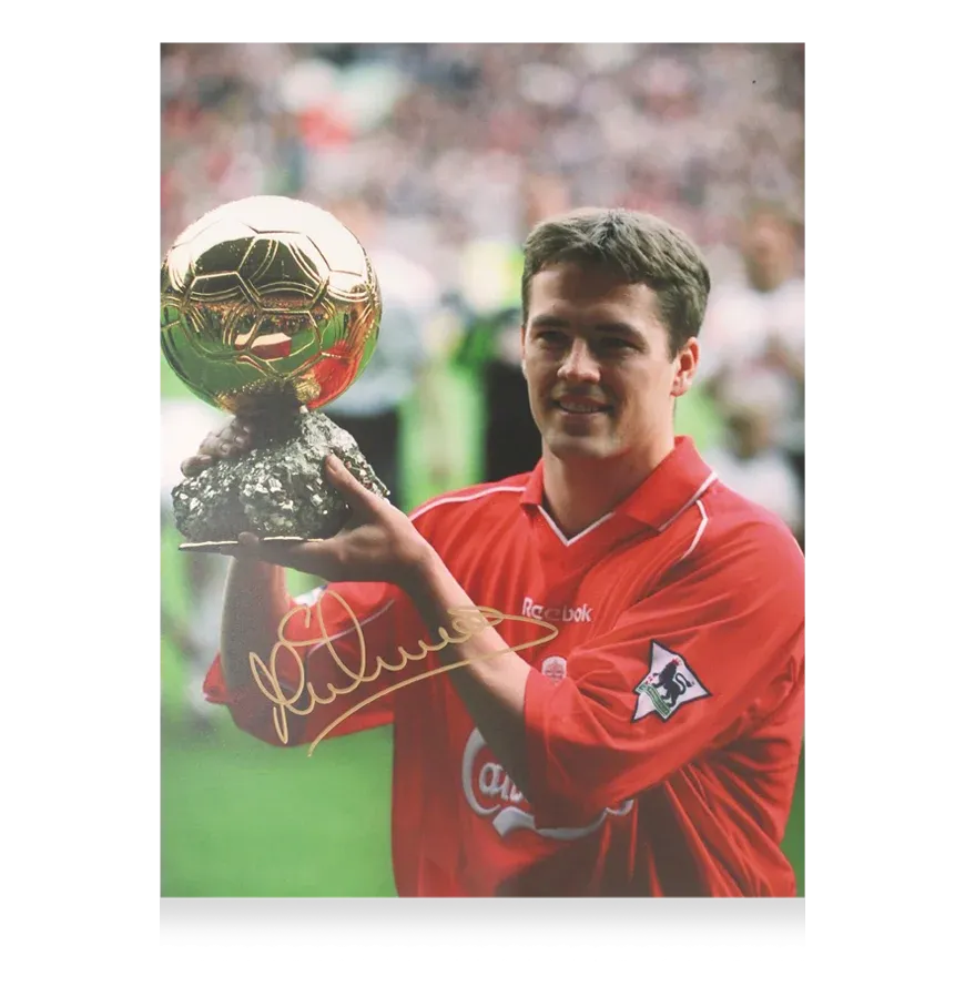 Michael Owen Signed Liverpool Photo: 2001 Ballon d'Or Winner Autograph Autographed  ICONS