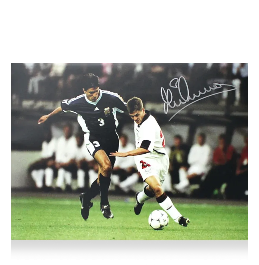 Michael Owen Signed  England Photo: Goal vs Argentina Autograph Autographed Signed Owen ICONS