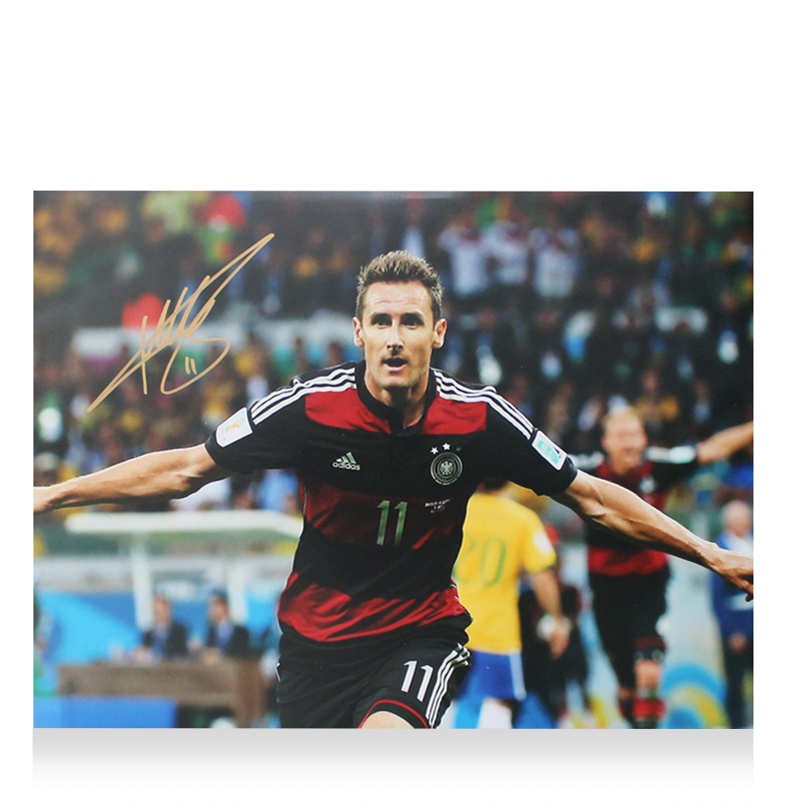 Miroslav Klose Signed Germany Photo: 2014 FIFA World Cup Celebration ICONS Klose Autograph Autographed
