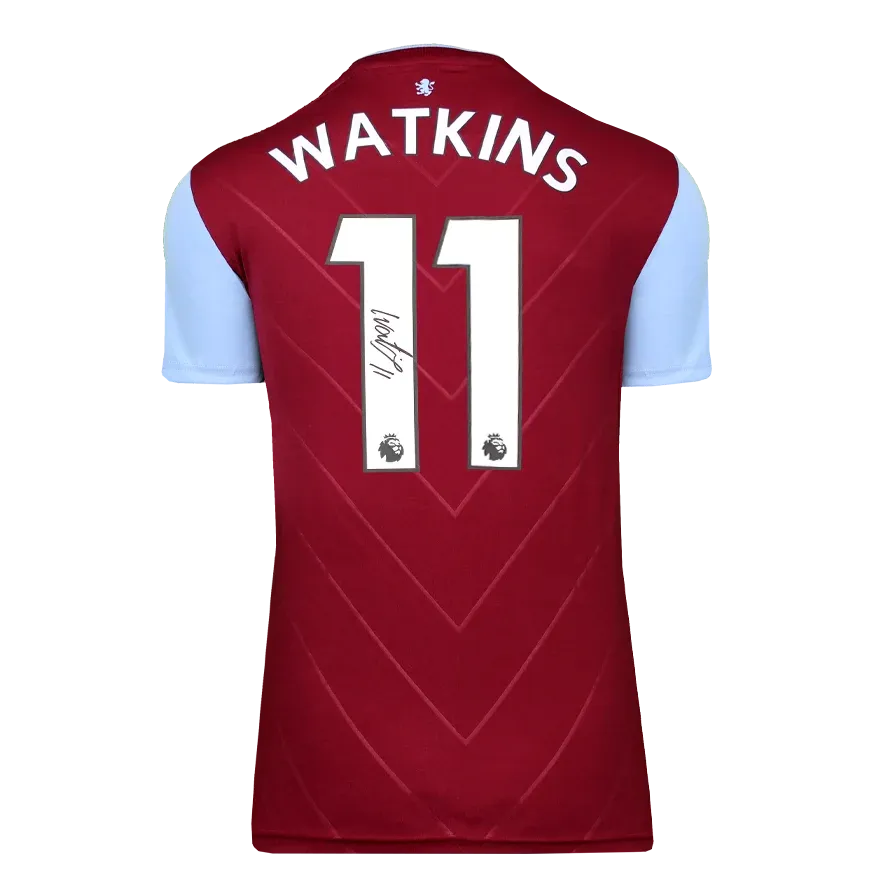 Ollie Watkins Back Signed Aston Villa 2022-23 Home Shirt Autographed Jersey Signed Aston Villa Watkins Autograph Autographed  ICONS