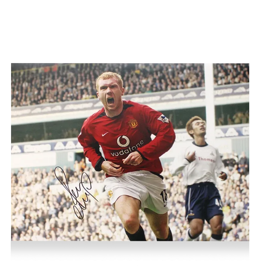 Paul Scholes Signed Manchester United Photo: Celebration Paul Scholes Paul Scholes Photo:Signed Autographed Autograph Scholes SCHOLES ICONS
