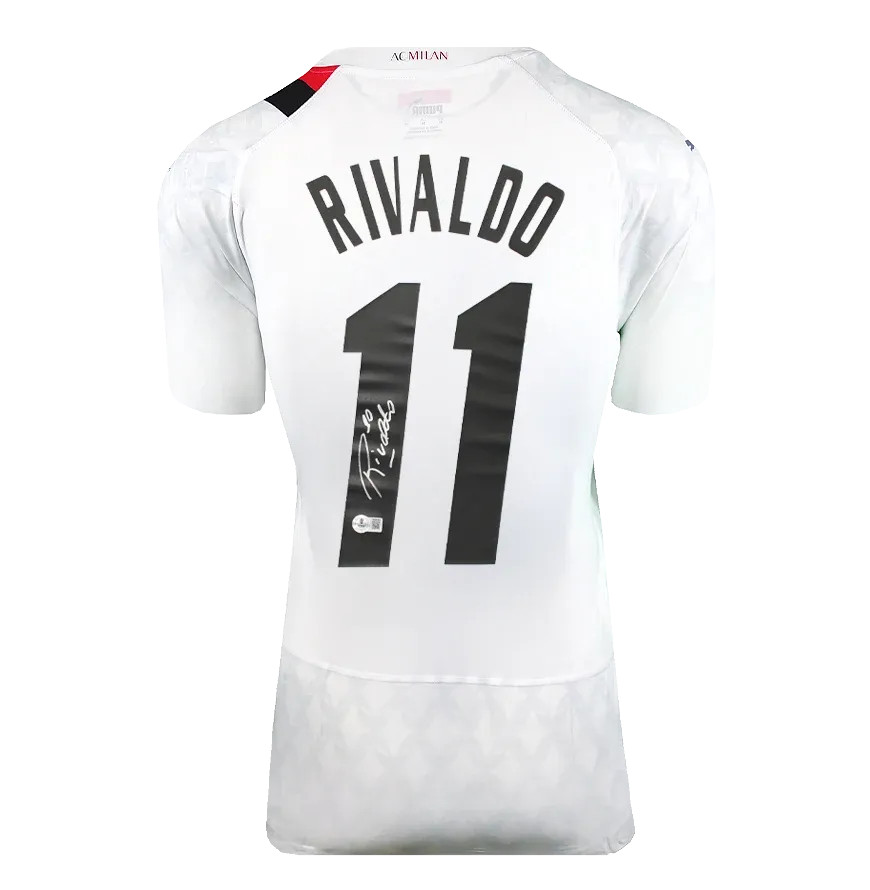 Rivaldo Back Signed AC Milan 2023-24 Away Shirt  Autograph Autographed RIVALDO   Signed  jERSEY Autograph Autographed ICON