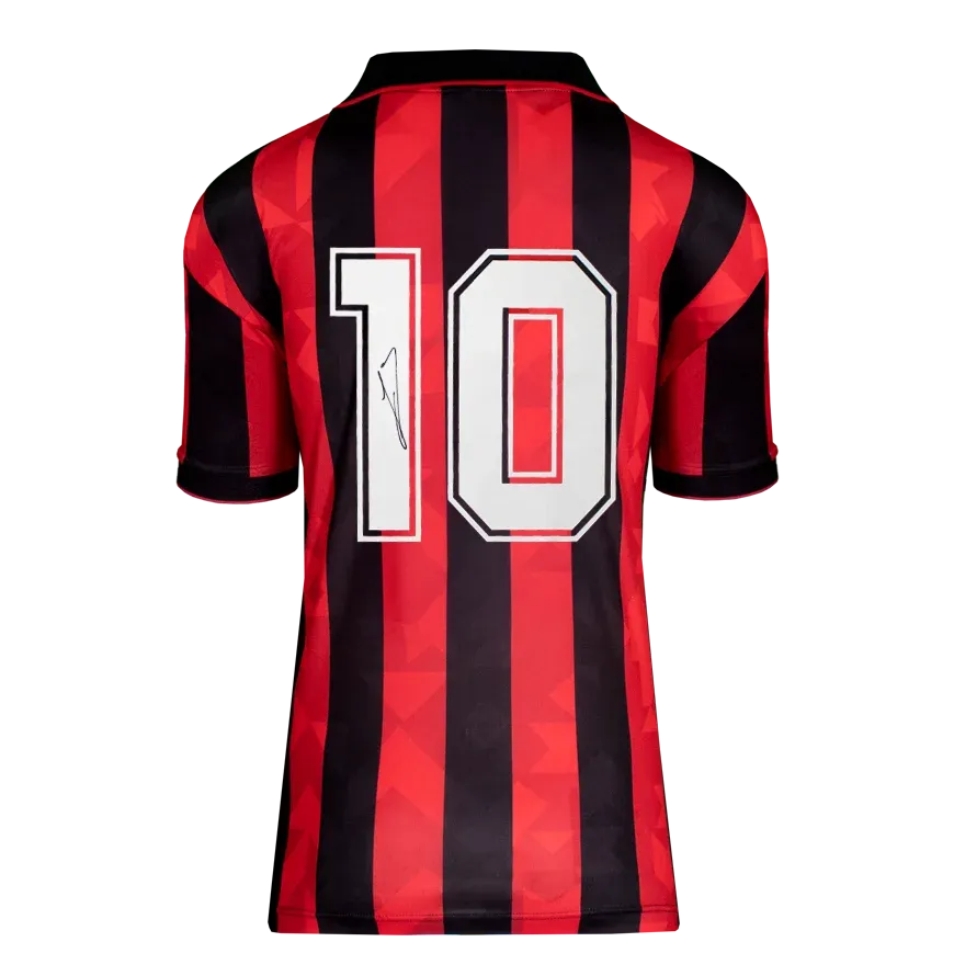 Ruud Gullit Back Signed AC Milan 1994 Home Shirt Jersey Autographed Autograph Gullit Signed Jersey  Ac Milan GULLIT Signed  ICONS Gullit  Retro