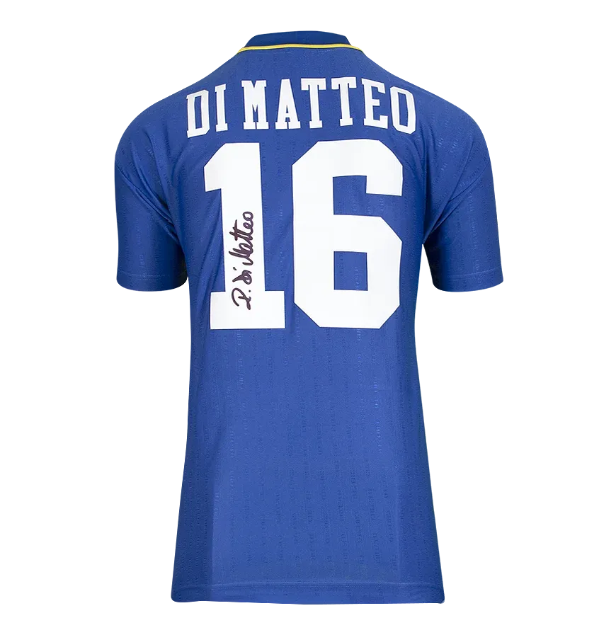 Roberto Di Matteo Back Signed Chelsea 1997-98 Home Shirt Shirt Home Jersey 97/98  Original DI MATTEO  Autograph Autographed  ICONS