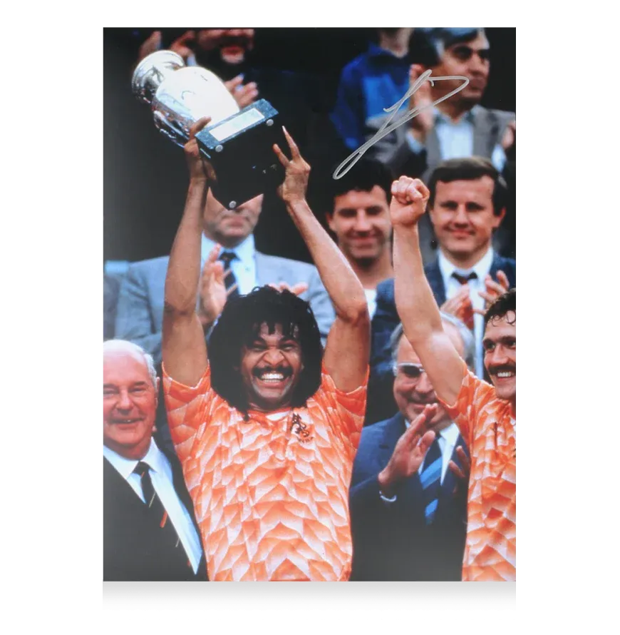 Ruud Gullit Signed Netherlands Photo: UEFA EURO 1988 Winner Autographed Autograph Gullit Signed Photo Holland  GULLIT Signed  ICONS Gullit  Retro