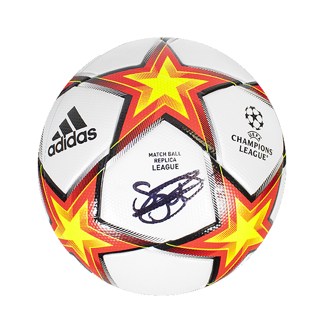 Sergino Dest Signed UEFA Champions League Football Ball Signed Autograph Dest Autographed Ball Barcelona  Autographed ICONS