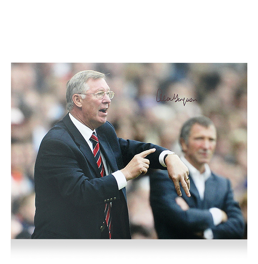 Sir Alex Ferguson Signed Manchester United Photo: Fergie Time Signed FERGUSON Photo Man Utd  Signed Autograph Autographed Manchester