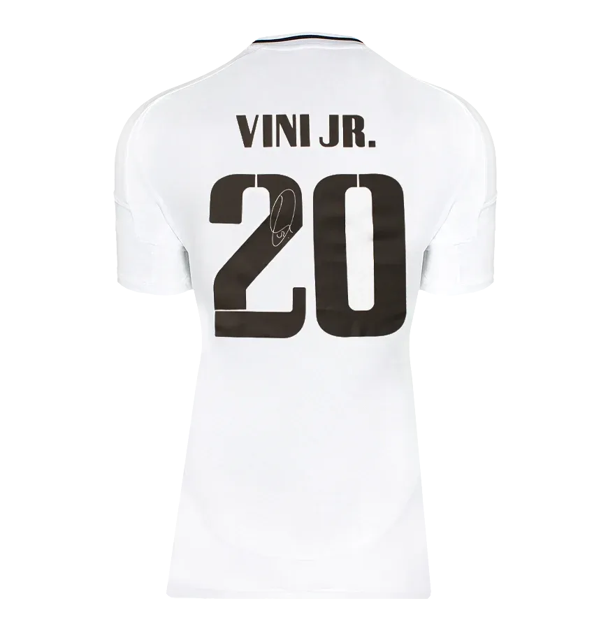 Vinicius Jr Back Signed Real Madrid 2024-25 Home Shirt Home Shirt VINICIUS  Jersey Real Madrid Original 25/26  ICONS