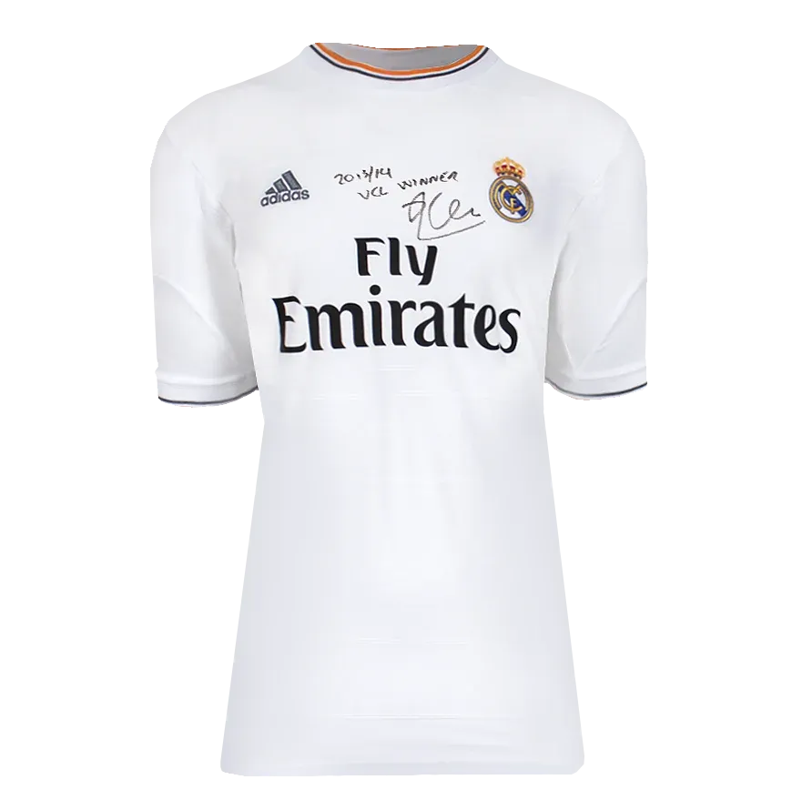 Xabi Alonso Front Signed Real Madrid 2013-14 Home Shirt - "2013-14 UCL Winner" Inscription Home Shirt Alonso  Jersey Real Madrid Original 13/14  ICONS