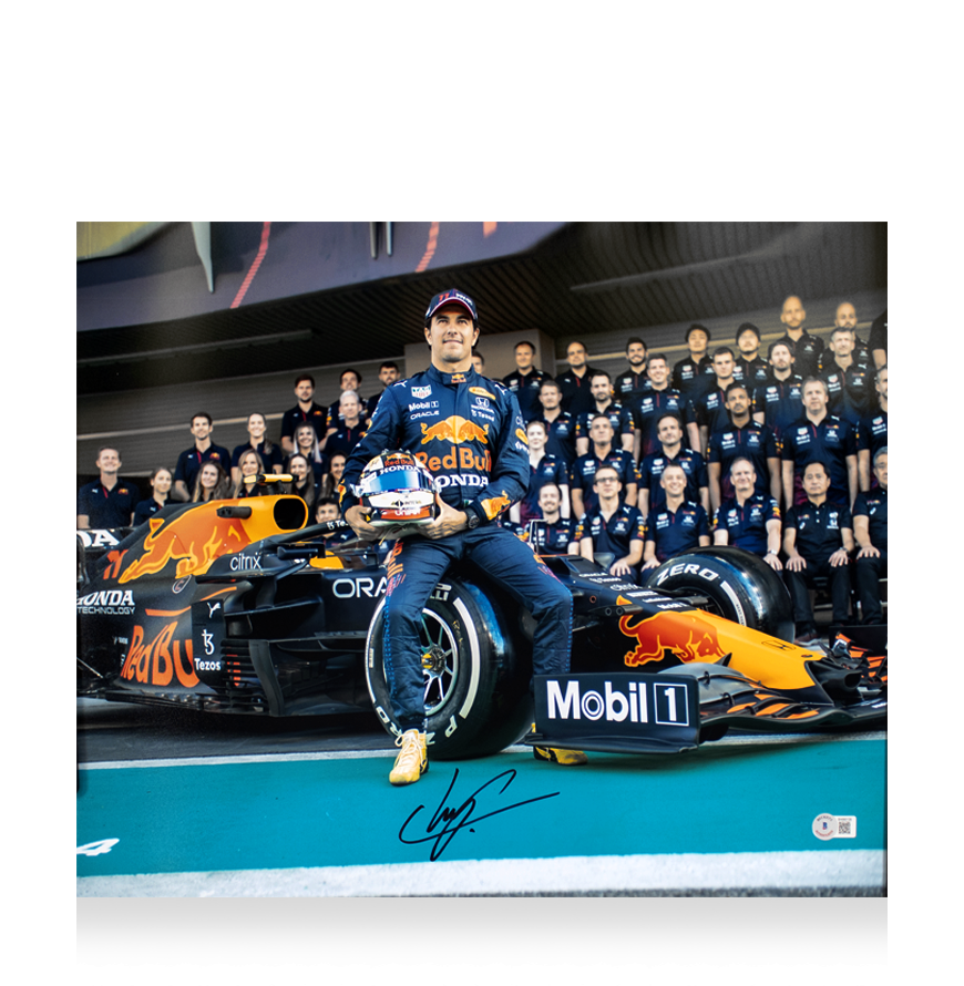 Sergio Perez Signed Photo - Sitting On Car Photo Autographed Autograph Perez Signed Formula One  Photo ICONS