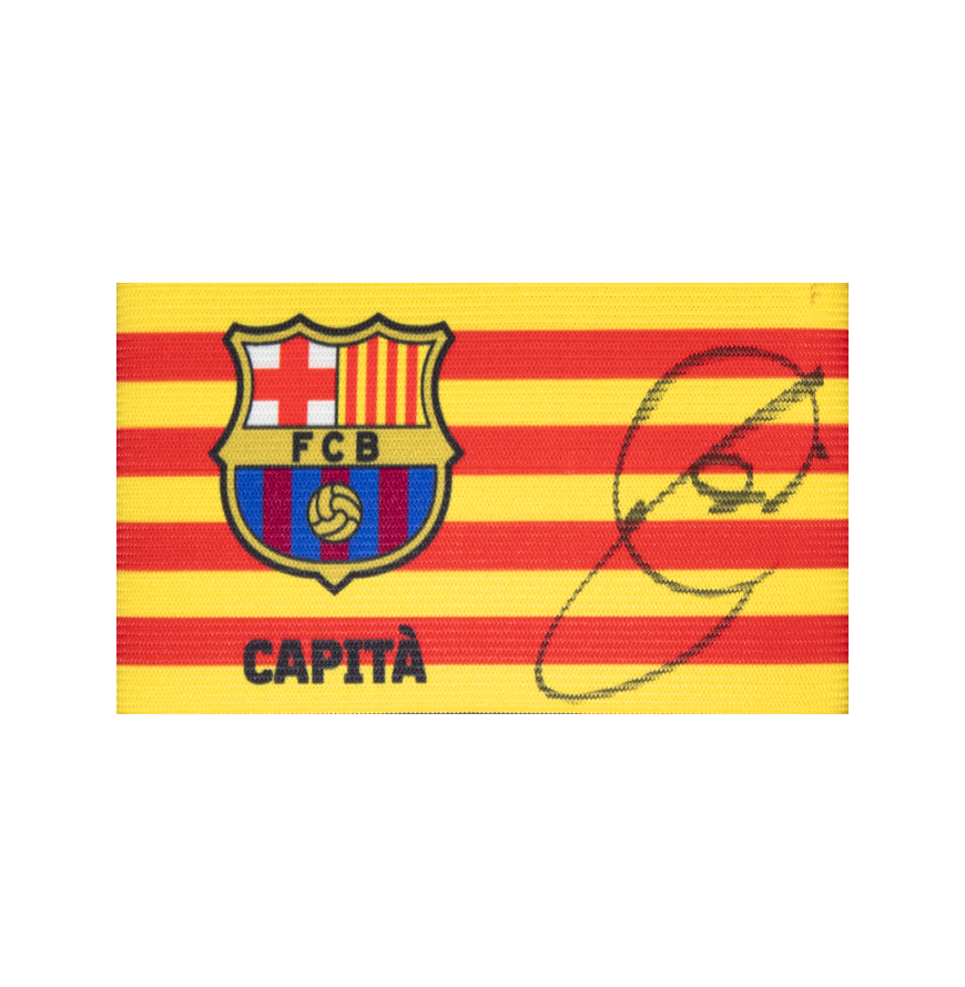 Xavi Signed FC Barcelona Captain's Armband Autographed Autograph Signed  Signed  XAVI  Signed Autograph ICONS