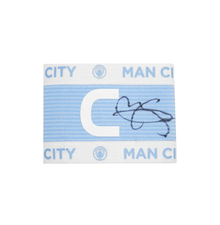 Yaya Toure Yaya Toure Signed Manchester City Captains Armband TOURE Signed Autograph ICONS