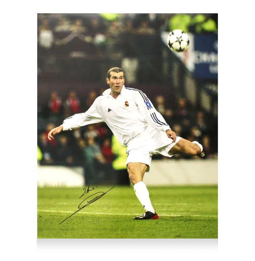 Zinedine Zidane Signed Real Madrid Photo: UCL Final Volley  Zinedin Zidane Zizou Photo Zidane  Real Madrid  ICONS
