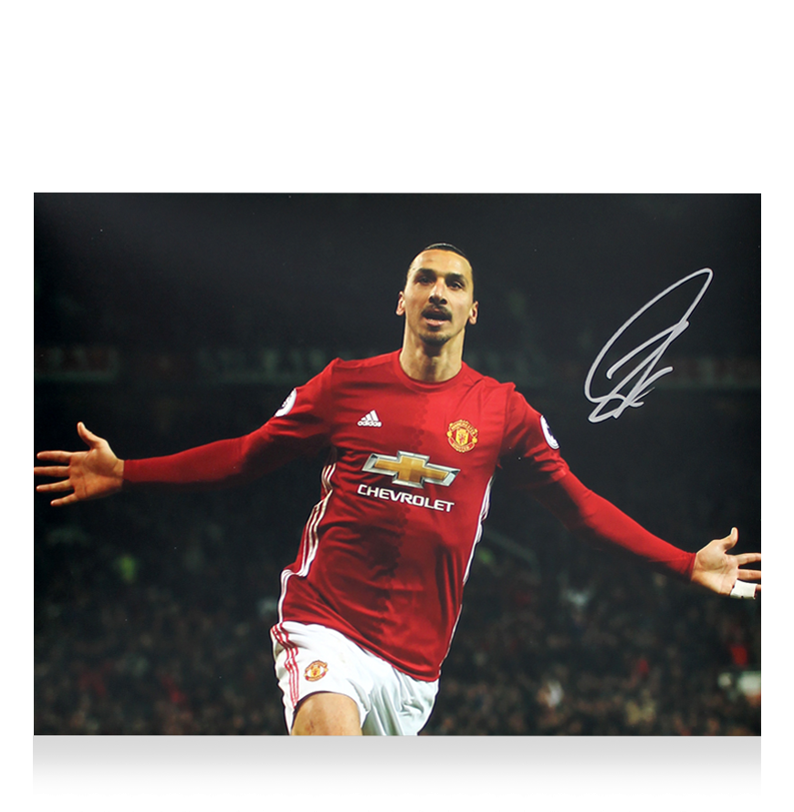 Zlatan Ibrahimovic Signed Manchester United Photo: Red Devil IBRACADABRA   Photo Signed Autograph Autographed Signed ICONS Ibrahimovic