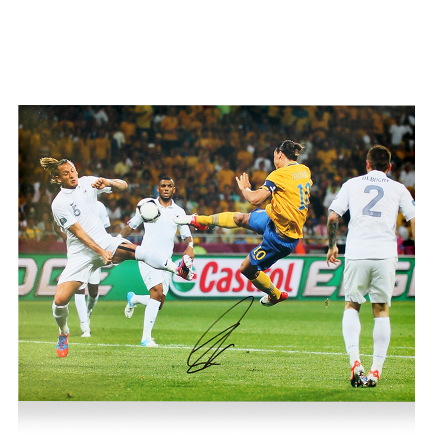 Zlatan Ibrahimovic Signed Sweden Photo: UEFA EURO 2012 Goal vs France Signed Autograph Autographed Signed Photo  ICONS Ibrahimovic