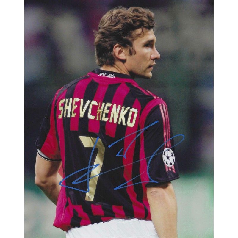 Ac Milan Andriy SHEVCHENKO autograph  Signed photo 8x10 inch. Autographed Signed Sheva  Milan Autographed SHEVCHENKO