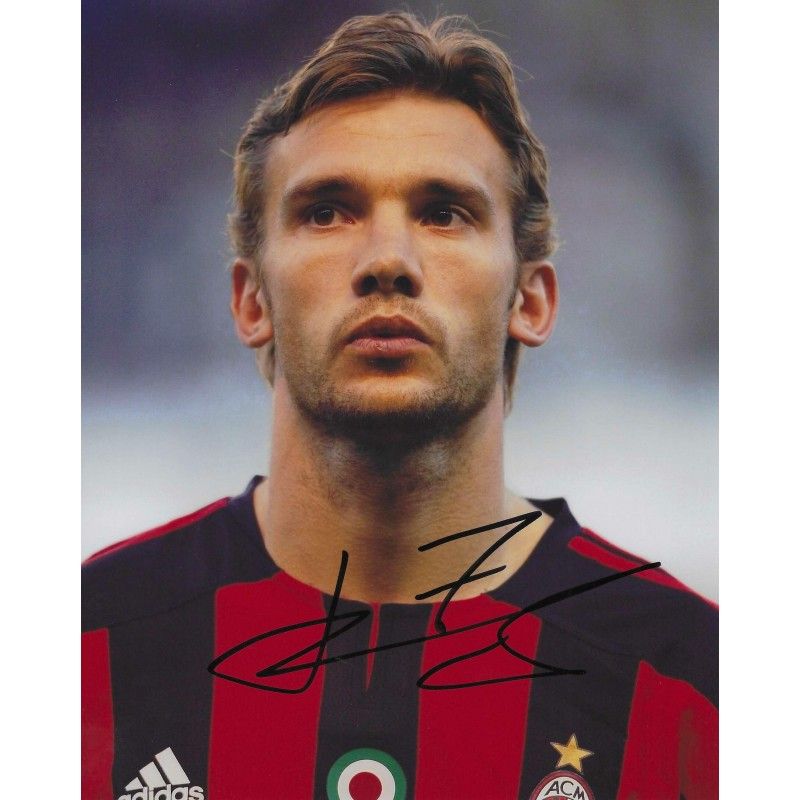 Ac Milan Andriy SHEVCHENKO autograph  Signed photo 8x10 inch. Autographed Signed Sheva  Milan Autographed SHEVCHENKO