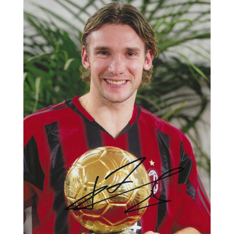 Ac Milan Andriy SHEVCHENKO autograph  Signed photo 8x10 inch. Autographed Signed Sheva  Milan Autographed SHEVCHENKO