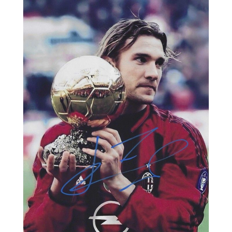 Ac Milan Andriy SHEVCHENKO autograph  Signed photo 8x10 inch. Autographed Signed Sheva  Milan Autographed SHEVCHENKO