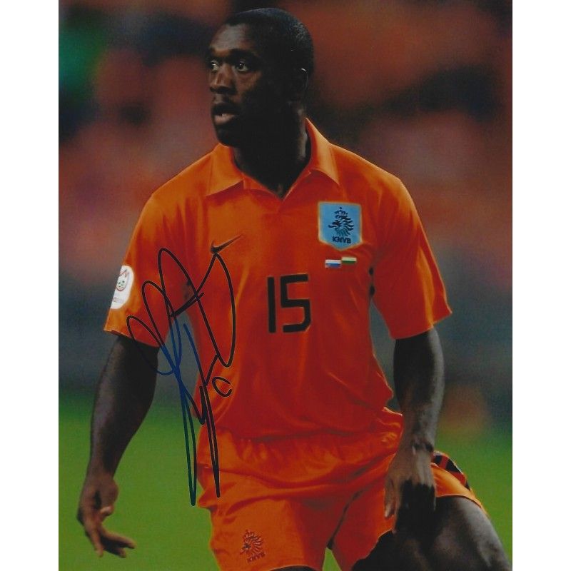 Holland Clarence Seedorf  autograph  Signed photo 8x10 inch. Autographed Signed SEEDORF   Holland  Autographed CLARENCE SEEDORF